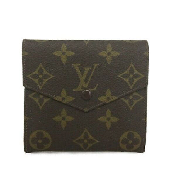 Vintage Louis Vuitton Monogram Portefeiulle Elise Trifold Wallet Brown/3BA0441 - Picture 1 of 8